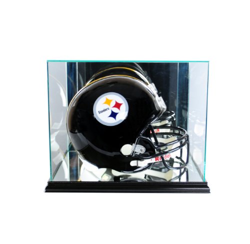Perfect Cases NFL Rectangle Football Helmet Glass Display Case, Black