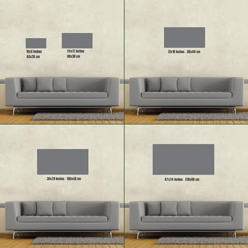 Tableau mural moderne abstrait JGGXHM nuages colorés sans cadre 65x130 cm - 3
