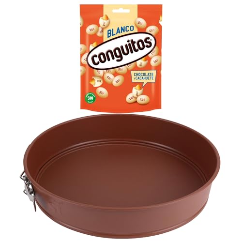 Pack repostería:CONGUITOS BLANCOS DOYPACK 220G+Molde tarta 26x6.5cm acero agros