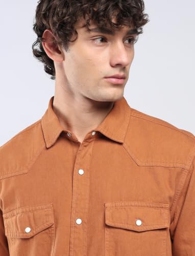 Image of INKD Men's Regular Fit Shirt - 100% Cotton | Casual Shirts for Men | Full Sleeve