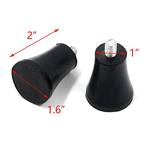 Farboat 4Pcs 2-Inch Height Rubber Furniture Legs Feet Pads Anti-Slip Risers Replacement M8X12Mm Bolt For Furniture Chair Table Sofa #TOP1