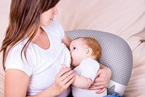 Amilian Nursing Pillow, Breastfeeding Pillow, Maternity Pillow, V Pillow, Pregnancy Pillow, Body Pillow, ideal for sleeping in pregnancy, maternity & for nursing mothers, 60x42 cm; S01