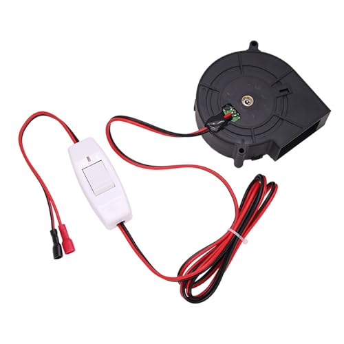 Ventilador industrial de bajo ruido de 12 V de alta RPM con interruptores, adecuado para equipos de calefacción de interiores y exteriores e impresoras de refrigeración de alta RPM para arrancador