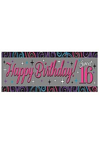 Plastic Giant Sign Banner | Sweet Sixteen Collection | Birthday