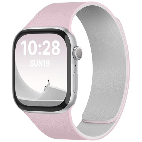 Image of Fullmosa Lychee Magnetic Silicone Strap for Apple Watch 49 /46 /45 /44 /42mm | Fashion Sport iWatch Band for Ultra3 /2 /1 SE3 /2 /1 Series 11 10 9 8 7 6 5 4 3 2 1