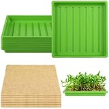 【Organic Fiber Mat】Experience healthier planting with mats made from pure organic jute fiber; free from chemical binders; enhances breathability; ideal for a non-toxic growing environment 【Bpa-Free Trays】The included bpa-free green plastic trays nurt...
