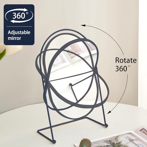 Espejo de Maquillaje Ovalado con Soporte Azul para Mesa miniatura 4
