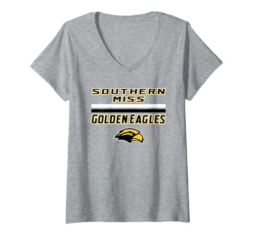 Womens Southern Mississippi Golden Eagles | NCAA Merch | NAFPSMS01 V-Neck T-Shirt