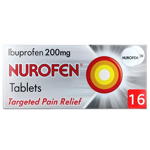 Nurofen Pain Relief Ibuprofen Tablets, 200mg, 16 Pack, Back Pain Relief, Lower Back Pain, Migraine Relief, Headache Relief, Up To 8 Hours, Anti Inflammatory, Cold and Flu, Over-The-Counter Medication