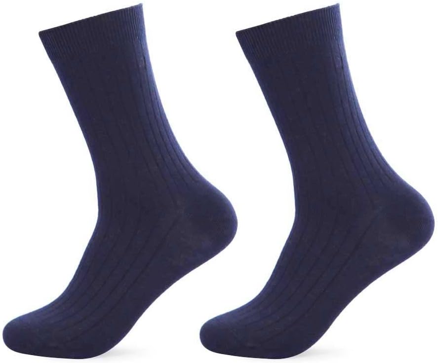 SOWUGI1 Pairs of Men's Business Cotton Solid Color Tube Socks