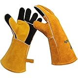 PerfeSafe Welding Gloves, 932℉ Heat Fire Resistant Gloves, Leather Welding Gloves for Stick/Tig/Mig/