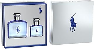 Ralph Lauren Polo Ultra Blue for Men 2 Piece Set (4.2 Eau De Toilette Spray + 1.36 Eau De Toilette Spray), 5.56 ounces