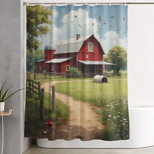 Rideau de douche maison de campagne 150x180 pour une salle de bain esprit cottage - 8