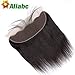 13X4 Lace Frontal Closure Straight Hair Unprocessed Brazilian Virgin Remy Human Hair Natural Color (18", Straight Hair)