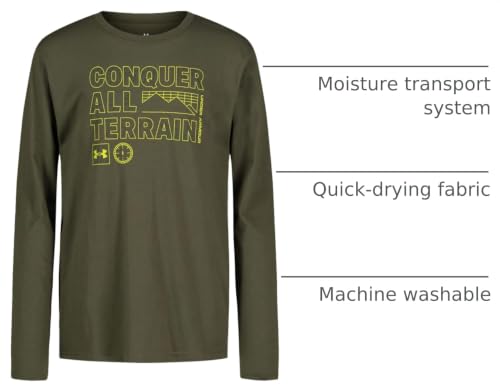 Image of Under Armour Boys Long Sleeve Shirt, Crewneck, Lightweight and Breathable