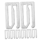 [Healvian] 8個 床屋の布 ヘアカットケープ 理容室ケープファスナー レーサーバックブラ 水着の留め金 水着ブラフック 金属水着 理容アクセサリー Silver 鉄