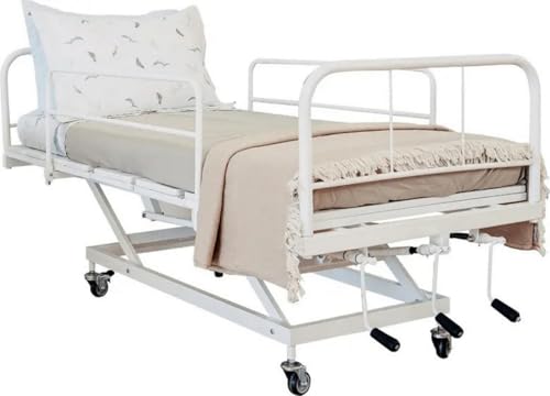 Cama Hospitalar Manual Elevação do Leito em ABS Standard com Colchão