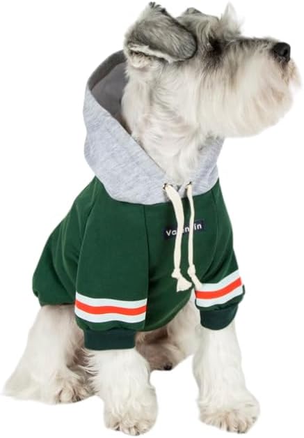 100% Cotton Green Dog Hoodie – Soft, Warm Pullover with Hood for Small to Large Dogs – Outdoor-Ready Pet Sweatshirt for Fall & Winter (XX-Large)