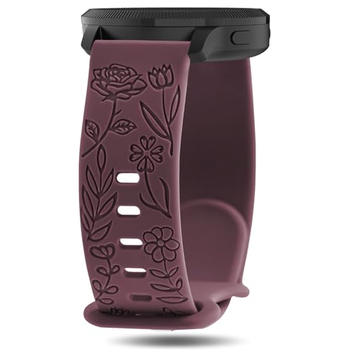 Inhosper �t���[��������o���h Garmin Vivoactive 6/5/3/Venu/Venu Sq/Venu 2 Plus�Ή� 18mm �\�t�g�V���R���t�����[�p�^�[�� �����p���X�g�o���h Garmin Forerunner 55/165/2