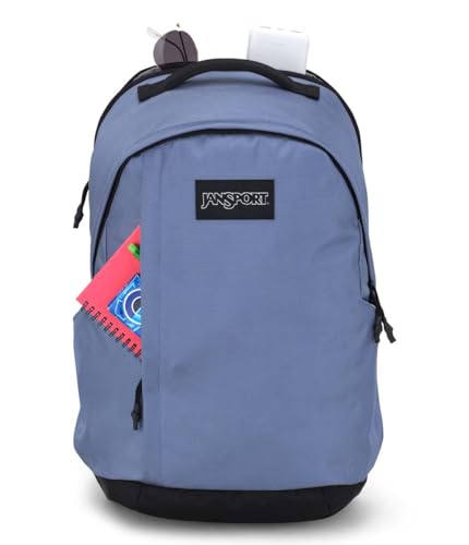 JanSport Station Pack – Large Backpack with Padded Laptop Sleeve, Dual Water Bottle Pockets, and Loft Pocket, Elemental Blue