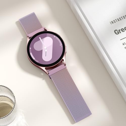 GEAK Metal Bands Compatible with Galaxy Watch 7 Band/6/5/4/FE/Pro/Classic/Samsung Active 2 40mm 44mm 45mm 43mm 47mm 42mm 46mm - 20mm Stainless Steel Milanese Mesh Loop Magnetic Strap for Women Men by GEAK - Used condition - Image 6