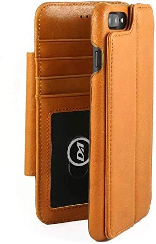 DOC ARTISAN | Classic V5 Wallet | Case for iPhone 6/6S Plus | Tan | Genuine Leather Wallet Case, Protective, Flip Cover, Card Holder Slots, Magnetic Inner Case