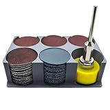 ZYRELYNX 1 Inch Sanding Disc Kit with A Storage Holder, Including 100pcs 1 Inch Sanding Discs Pad and 1pcs 1/8 Inch Shank Polishing Pad and 1pcs Organizer, Compatible with Most Rotary Tools