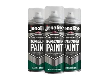 JENOLITE Brake Caliper Spray Paint | GREEN GLOSS | Brake and Caliper Restoration Spray Paint | Durable Finish, Heat and Petrol Resistant | 3 x 400ml | RAL 6005