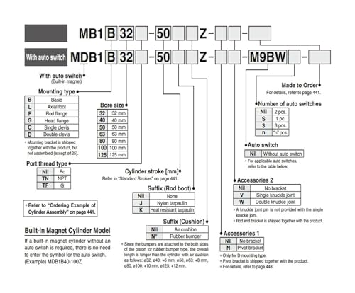 Cylindre pneumatique MDB1B50-800Z pour stopper les pertes de pression - 4