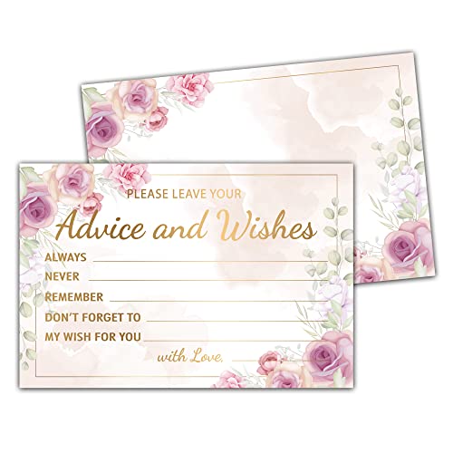 Cartes de Vœux Mariée et Marié Motif Floral Violet Fiançailles