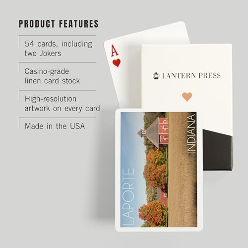 Lantern Press Baraja LaPorte Indiana 52 Cartas Poker miniatura 3