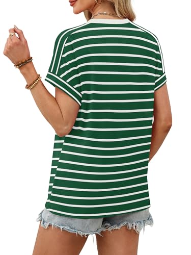 Image of WIHOLL Womens Tops Short Sleeve Shirts Summer Outfits 2026 Spring Dressy Casual Clothes Clothing