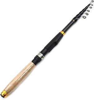 Casting Cañas de Pescar, Caña de pescar telescópica de fibra de carbono, caña de mar corta pequeña, caña de pescar portátil de viaje for agua de mar, pesca de trucha y lubina de agua dulce(3.0 m)