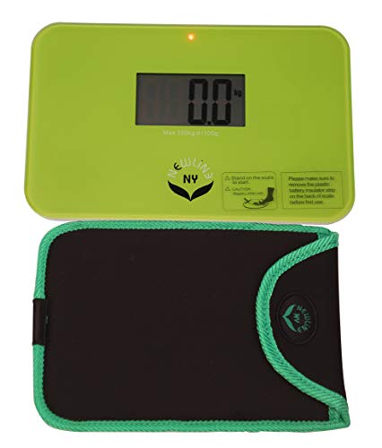 NewlineNY Step On Super Mini Smallest Travel Bathroom Scale with Trip Protection Sleeve: