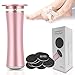 Electric Foot File Callus Remover Professional Foot File Pedicure Tools Adjustable Speed 60pcs Replacement Sandpaper disc Easy to Remove Cutin Dead Skin calluses for Men and Women(Rose Gold 60pcs)