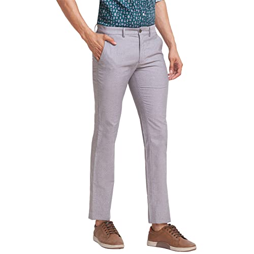 Image of Colorplus Men's Poly Cotton Blend Yarn Dyed Pattern Contemporary Fit Flat Front Casual Trouser