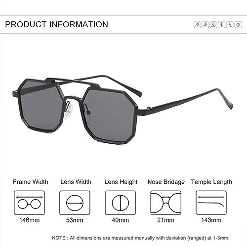 Polygon Punk Sunglasses Men Women Vintage Men Sun Glasses Retro Small Luxury Shades Eyeglasses3