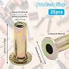25Pcs Steel Multi Grip Rivet Nuts Pre Bulbed Shank Zinc-Plated Flat Head Threaded Insert Nut Construction Fasteners for Industrial (1/4-20)