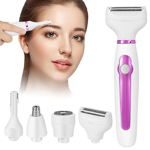 Electric Bikini Trimmer and Shaver for Women - 4 in 1 Waterproof Electric Razor- Rechargeable Pubic...