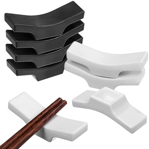 Catálogo de Soportes para palillos - los preferidos. 48 Soporte Para Palillos Hemobllo 8 Piezas De AleacióN Y Resina DiseñO JaponéS Compacto Y Ligero Organizador Para Palillos Chinos En Blanco Y Negro FáCil Limpieza Para Cocina Y...