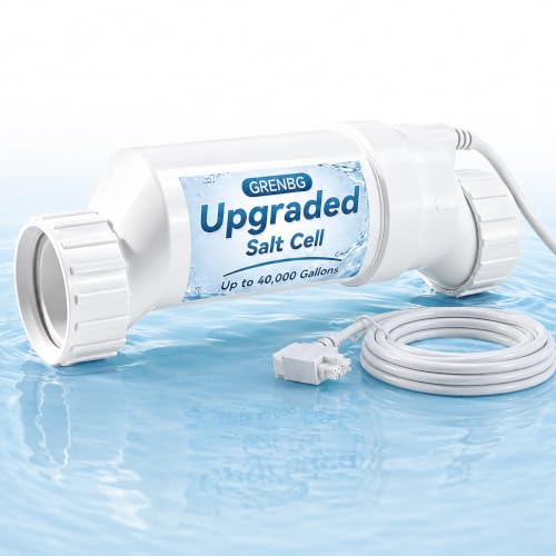 Upgrade T-15 Salt Cell, Compatible with Hayward T-CELL-15 W3T-CELL-15 Turbo Cell Salt Cell, for Pool Chlorination, Up to 40,000 Gallons