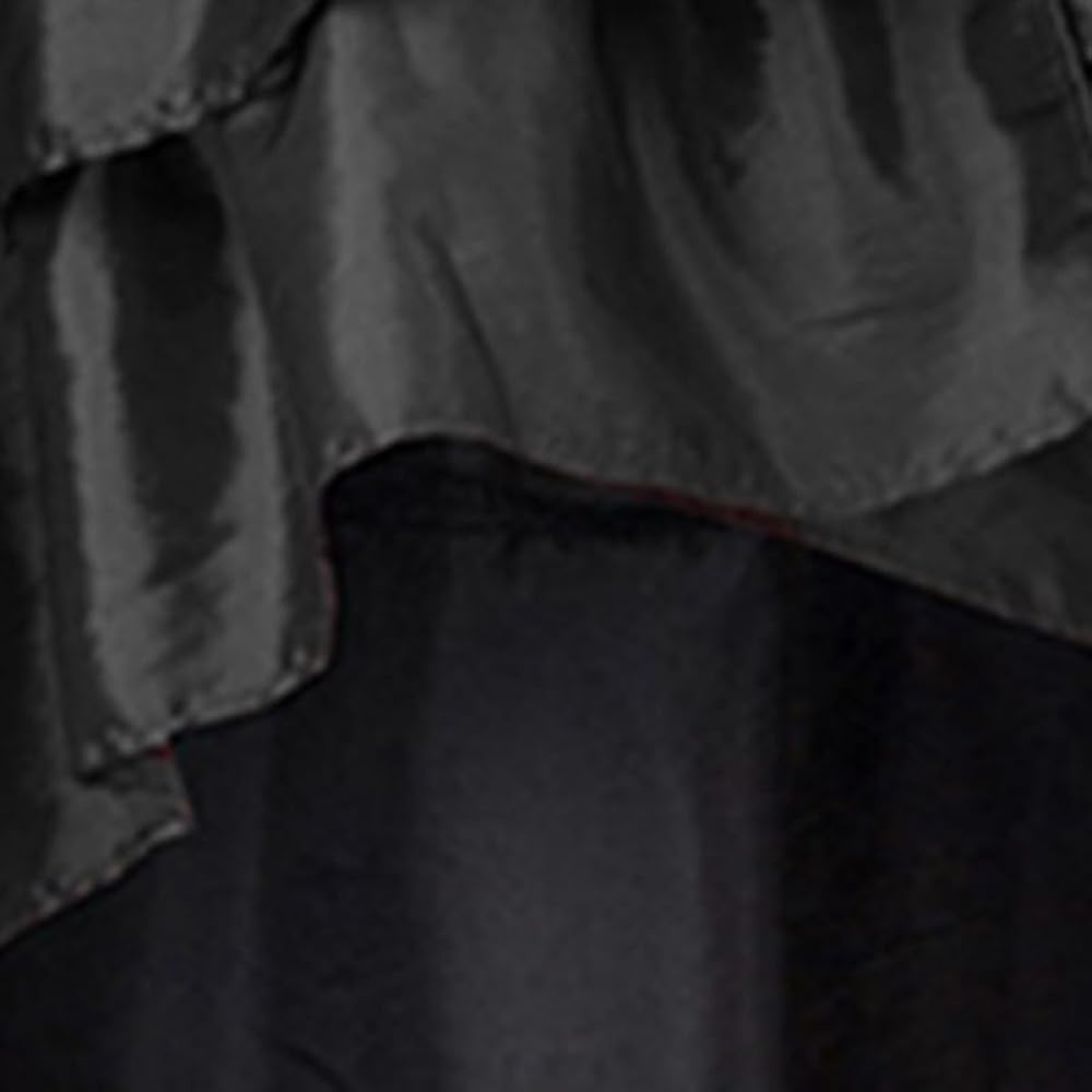 Corsé De Satén Negro Listo Para Enviar Con Falda Polisón De Damasco Negro, Estilo Victoriano, Ideal Para Cosplay, Vestido O Disfraz Steampunk