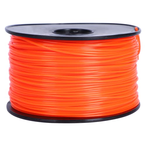 Mähfaden,Rund Rasentrimmer Faden Nylonfaden 3LB,Trimmerfaden Rasen für Rasentrimmer,Motorsense Trimmerschnur Durchmesser 2,4 mm x 262 M Orange
