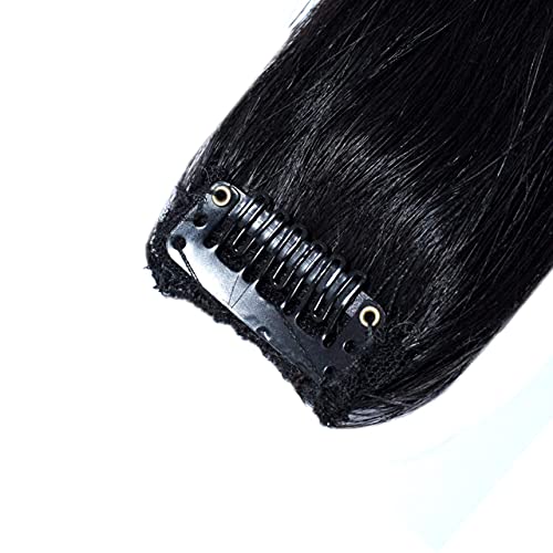 Image of Single Clip Human Hair Side Cover Up Hair Patch Extension For Women And Girls