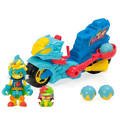 SUPERTHINGS Turbo Ice, Moto con catapulta para lanzar Bolas de Helado, Incluye 1...