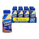 Ensure Advance - 16 Pack de 237 ml Cada Uno, Sabor Chocolate, Nutrición Especializada para Adultos