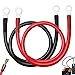 Produktbild GZjiyu 2 Stück Batteriekabel 6AWG, 14mm² 70cm Massekabel mit Ringösen für Autobatterie Kabel Kupfer Stromkabel Motorrad Fahrzeug Solar Schiffs (Schwarz Rot)