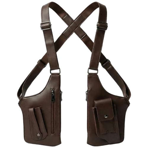 Cross-Body Sling Pack Classic Shoulder Satchel Pickpocket-Proof Hidden Crossbody Sling Bag Slim Undercover (Brown)