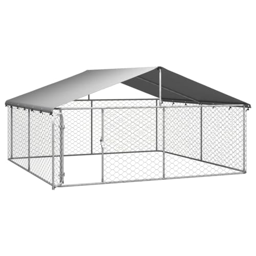 Willood Outdoor-Hundezwinger mit Dach 300 x 300 x 150 cm hühnerstall,freilaufgehege,freigehege
