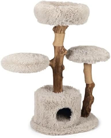 Beeztees DBL Kedi Tırmalama ve Oyun Evi, Doğal, 60x45x100cm
